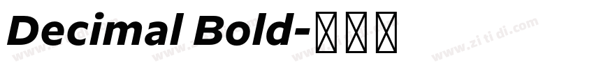 Decimal Bold字体转换
